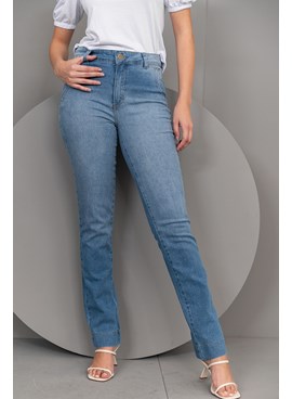 Calça jeans reta básica
