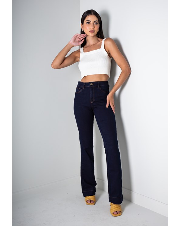 Calça wide leg jeans - Carolina Lopes - Sisal Jeans