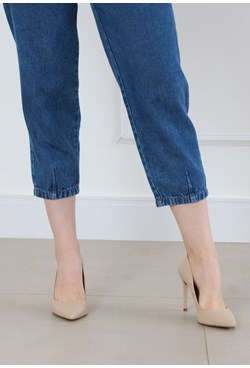 Calça Slouchy Jeans feminina azul