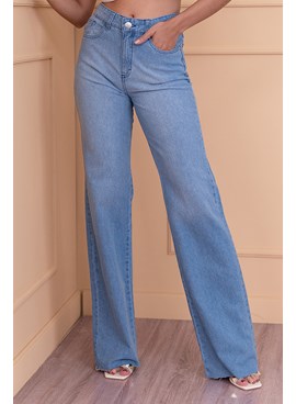 Calça wide leg jeans thássia