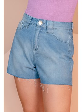 Shorts Jeans Simples Barra a Fio